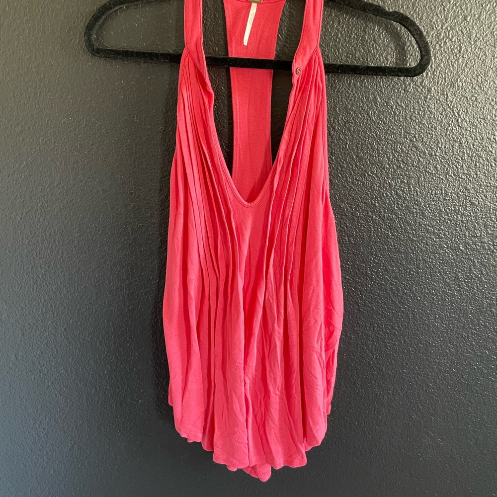 Free People Pink Racerback Tank Top